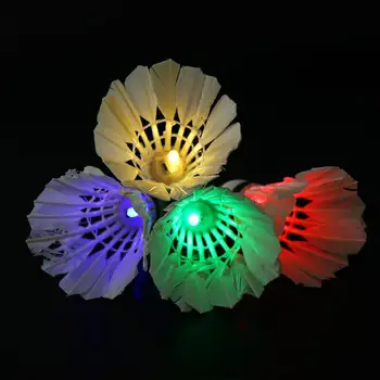 Luminous LED Badminton Dark Night Lighting Balls Lighting Badminton Foam Head Durable Luminous Shuttlecock Outdoor Game