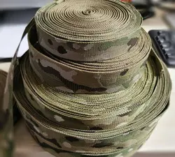 10M MC Camouflage Double Sided Webbing Strap DIY Belt 2.5cm/3.8cm /5.0CM Width