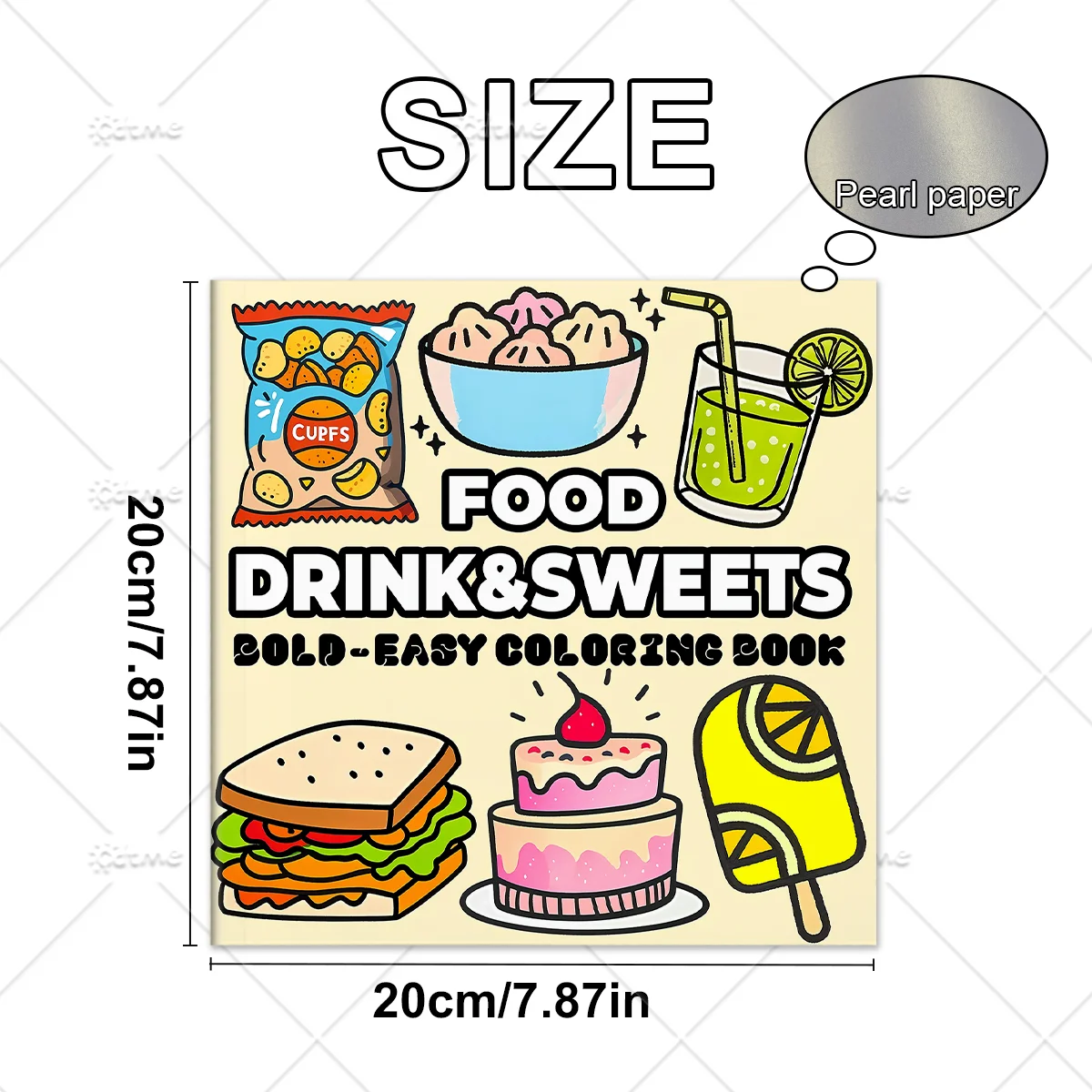Libro de Colorear de Comida, B - Food And Snacks Coloring Book Bold And Easy reseña y precio
