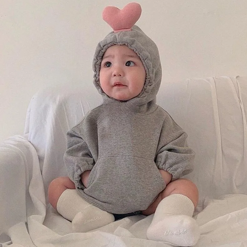 Christmas Baby Clothes Newborn Baby Apple Design Cotton Rompers Cute Infant Jumpsuit Fashion Hooded Baby Romper