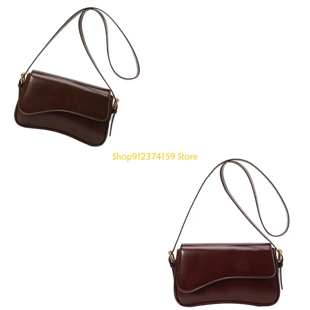 

G5AE PU Leather Crossbody Bag for Women Small Shoulder Bag Simple Bag Fashion Shopping Bag Retro Handbag