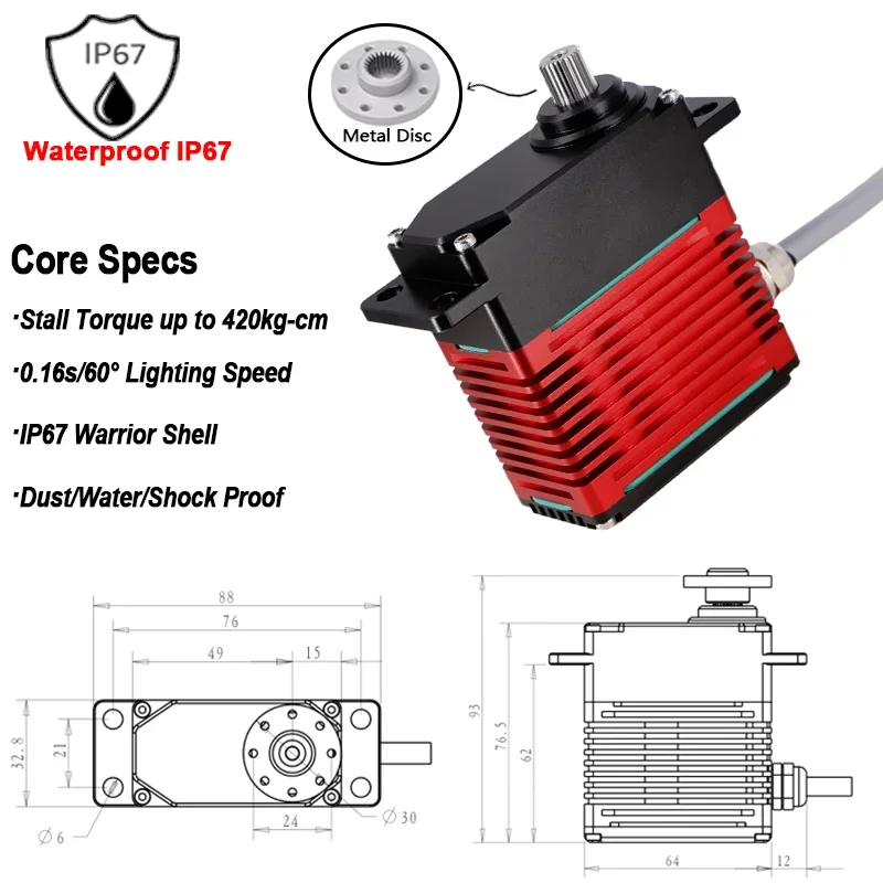 Encodeur magnétique servo sans balais à couple élevé 12V 24V 110kg 220kg 350kg, qualité industrielle robuste pour l'automatisation robotique CNC