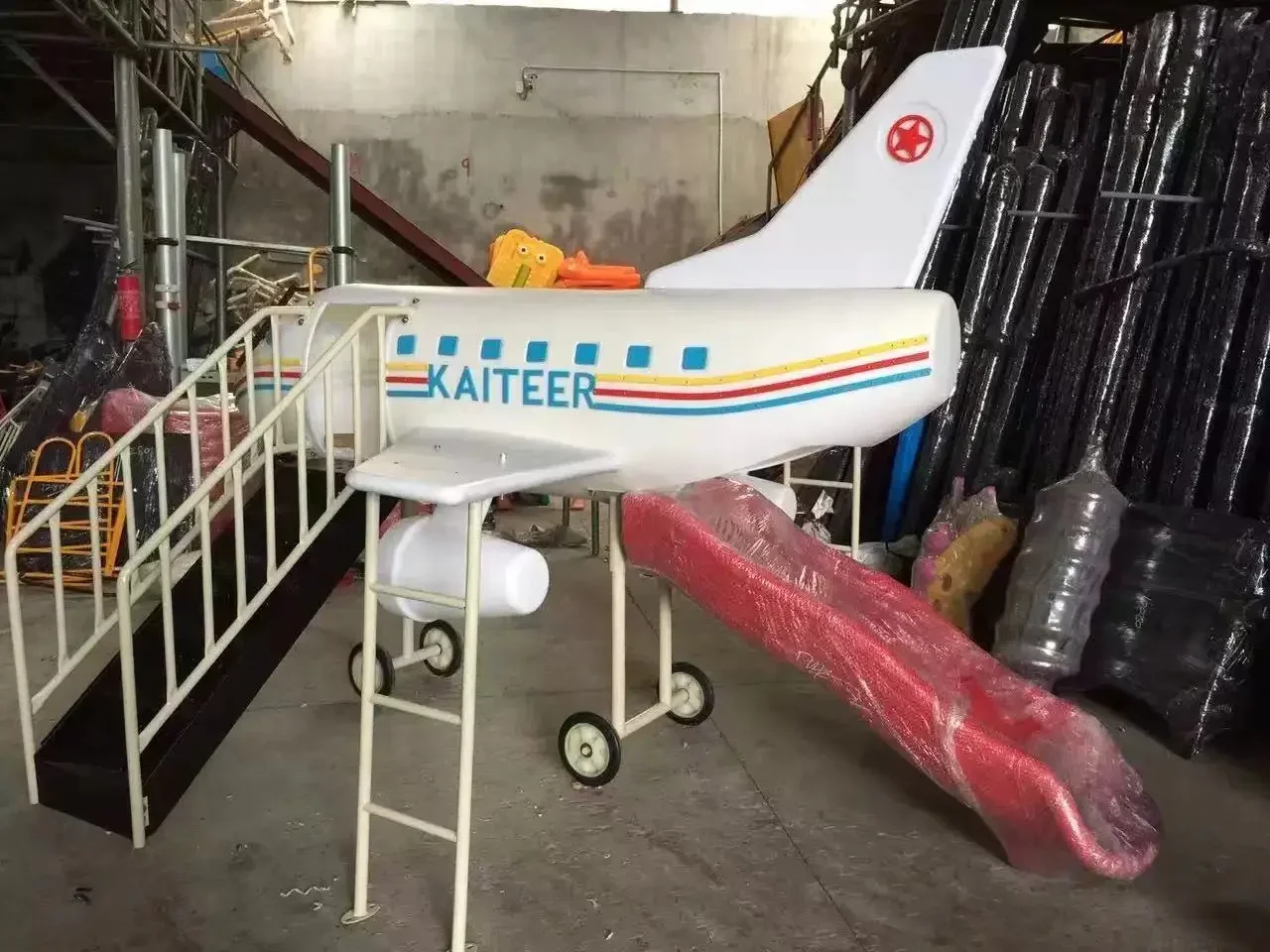 Aircraft, space, fish boat, slide, kindergarten, amusement park, plastic outdoor and indoor swing combination