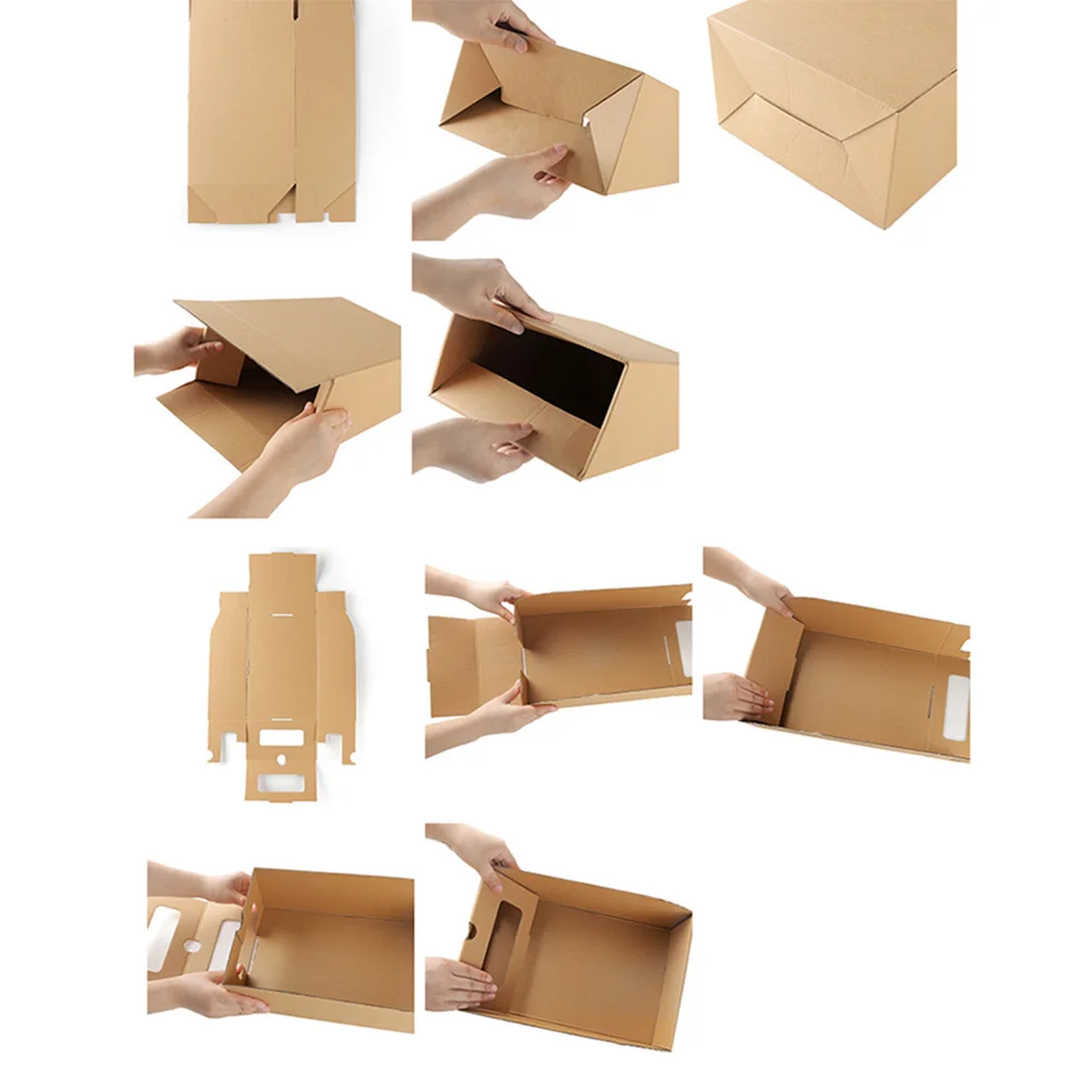 

Drawer Type Box Storage Organizer Shoes Storage Case for Home High Heel Case Light Brown Stackable Pull Out Shoes Paper Box