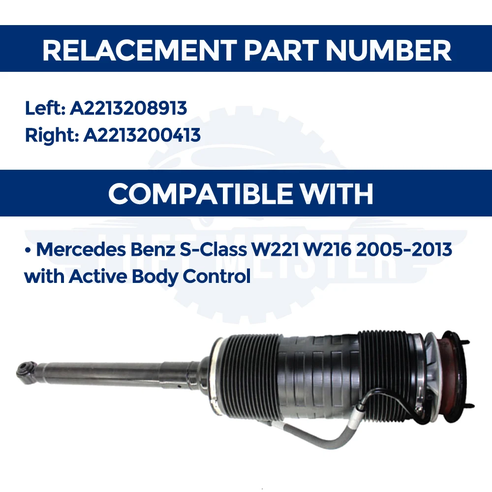 LUFT MEISTER Auto Rear Shock Absorber Struts A2213200413 for Mercedes Benz S-Class W221 W216 2005-2013 with Active Body Control