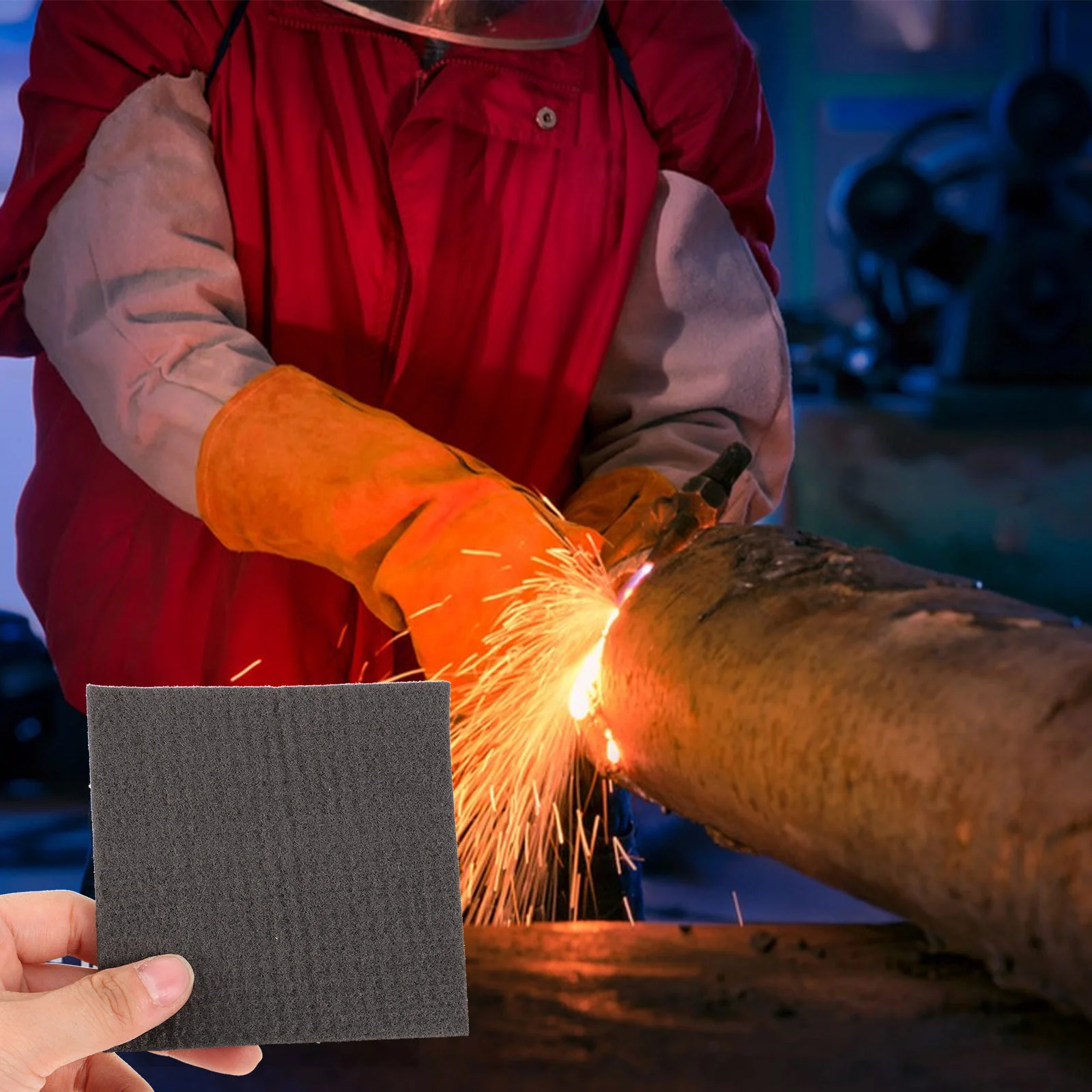 

High Temp Graphite 100x100x5mm Insulation Blanket Carbon Felt for Lightweight Graphite Mat Portable Fiber Welding