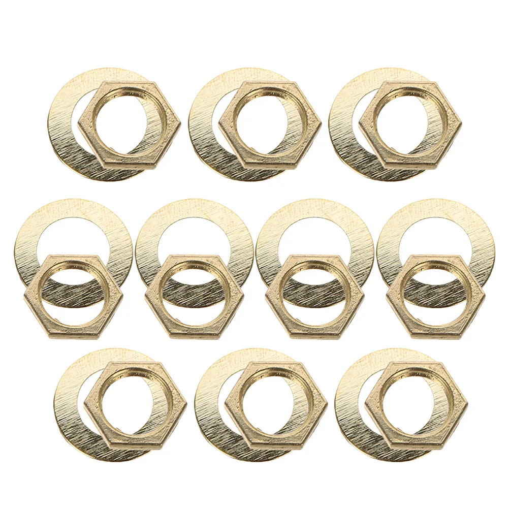 10Sets Clock Fittings Quartz Nut Washer Mechanism Fixing Kit DIY Wall Clock Repair Replacement Parts Mechanism Fittings