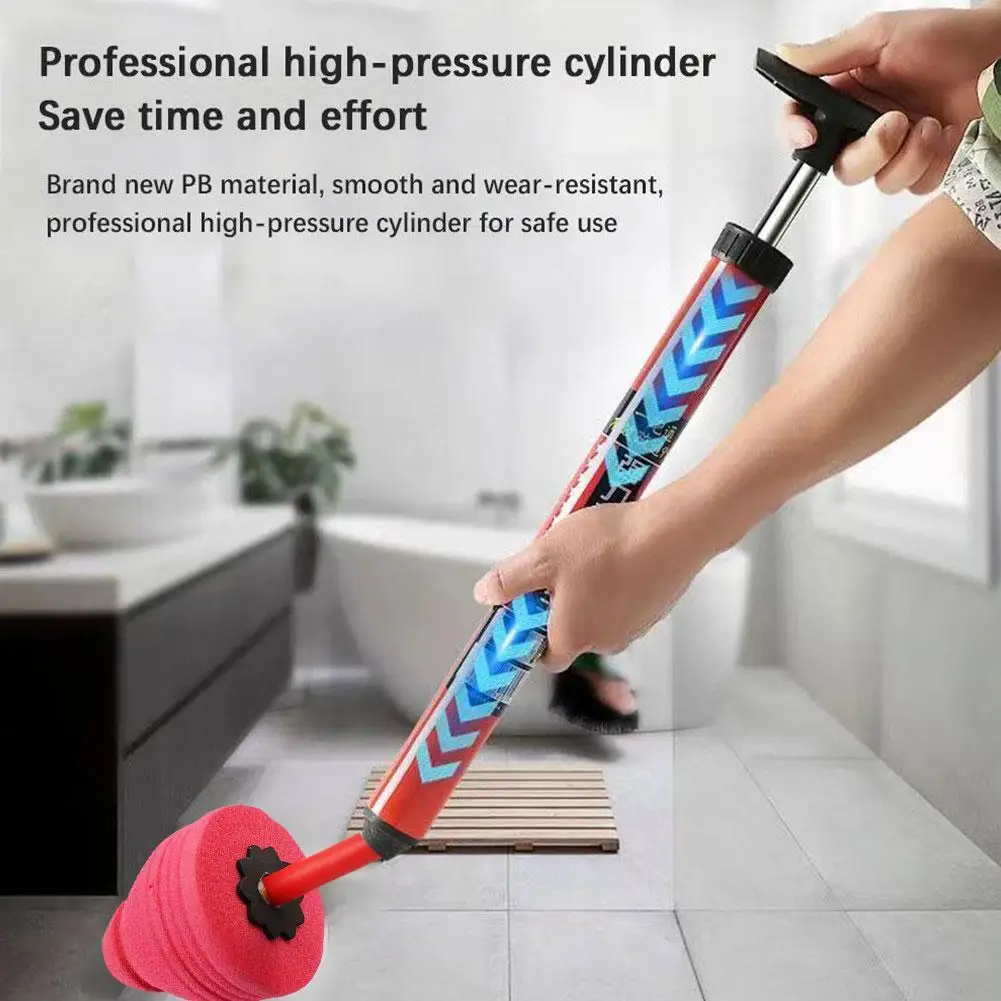 High Pressure Toilet Unblock One Shot Toilet Pipe Plunger Silicone Quickly Unblock Household Toilet Sewer Dredging Plunger