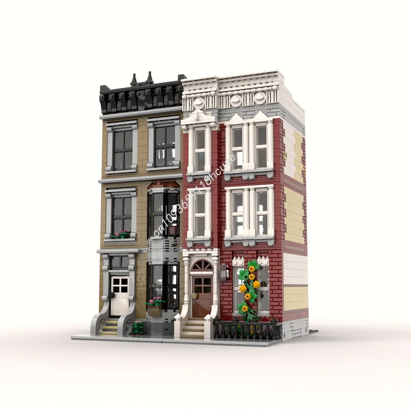 3889pcs MOC Modulaire Straat Bricago Modulair Model Bouwstenen Monteren Speelgoed DIY Creatieve Onderwijs Kerstcadeau Verjaardag