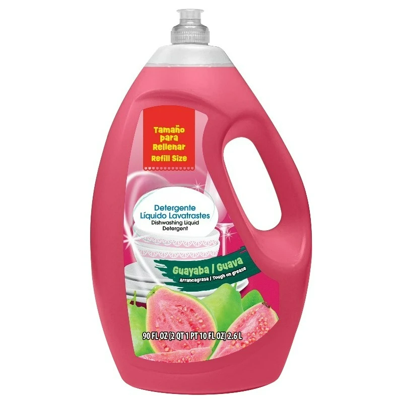 Dish Washing Liquid Detergent, Guava, 90 fl oz