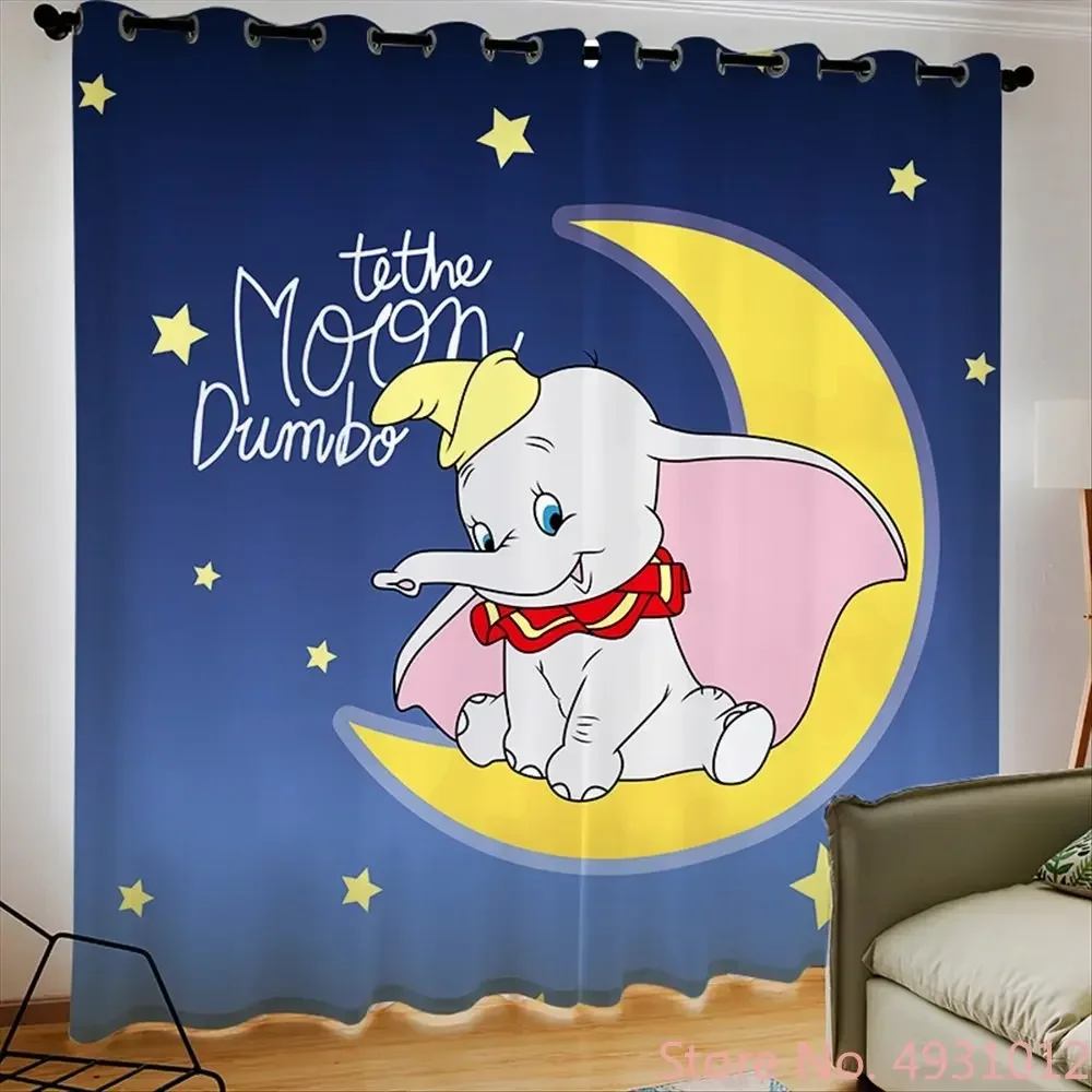 Disney Cartoon Dumbo Gordijn Verduisteringsgordijn Custom Raam Gordijnen Jongens Meisje Gift Shading En Warmte-isolatie 160x184cm