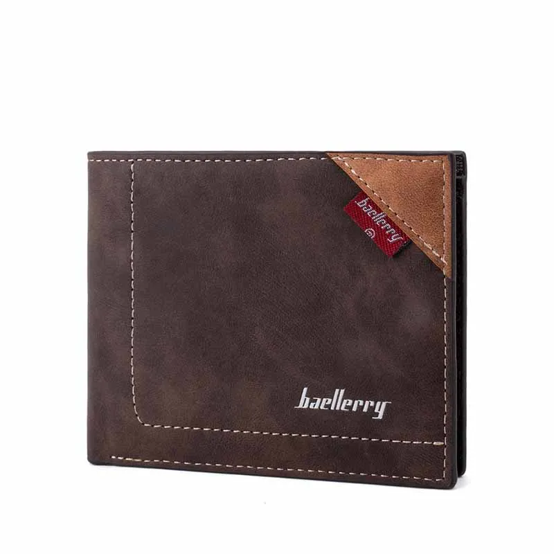 

2025 New Billfold for Men Short Slim Classic Coin Pocket Photo Card Holder Small Male Wallet Quality Frosted Leather Men Purses