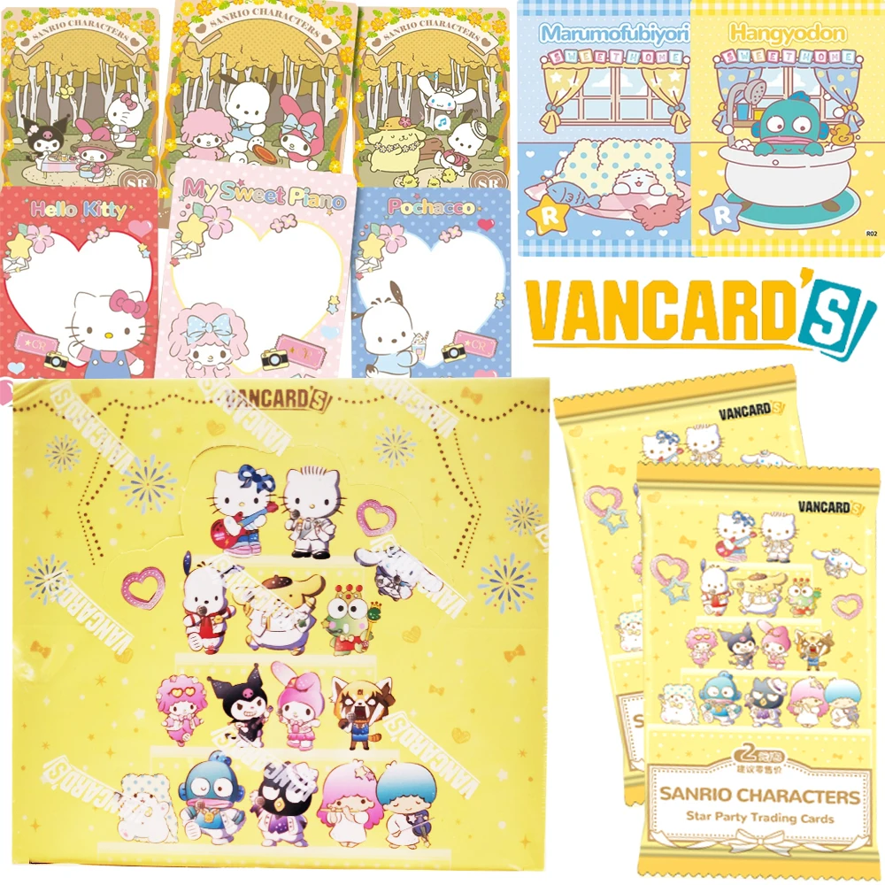 

Genuine VANCARD'S Sanrio Collection Cards Cinnamoroll Kuromi My Melody Anime Lovely Star Birthday Party Cards Toys Gifts for Kid