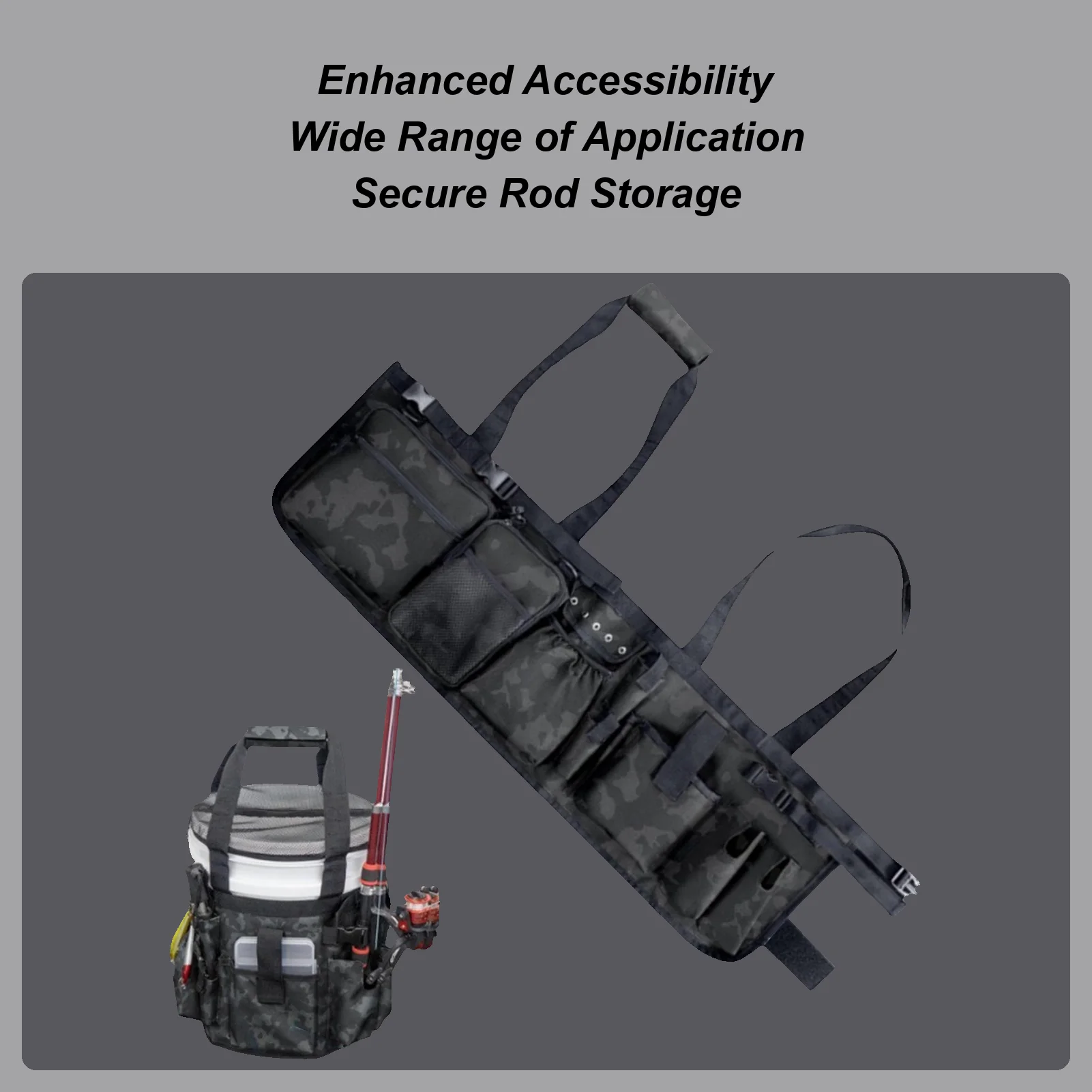 

Органайзер для рыболовного ведра, Оксфордская сумка с несколькими карманами для снастей для приманок, крючков, приманок, хранения снастей, кемпинга, катания на лодках на открытом воздухе