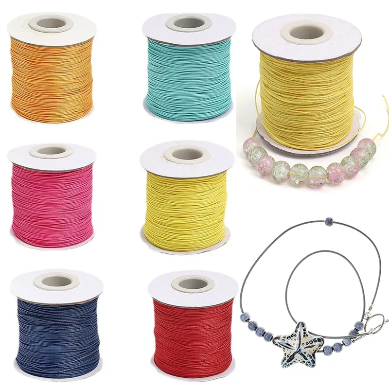 

10 метров 1,0/1,5/2,0 мм вощеный шнур кожаный шпагат ремешок ожерелье веревка бусина для изготовления ювелирных изделий DIY браслет