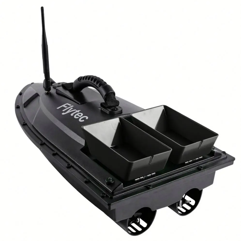 2011-5 Entry-Level Remote Control Tuna Fishing Bait Boat 1.5KG Loading 2 Bins 500M Double Motors Plastic Boat for Fishing