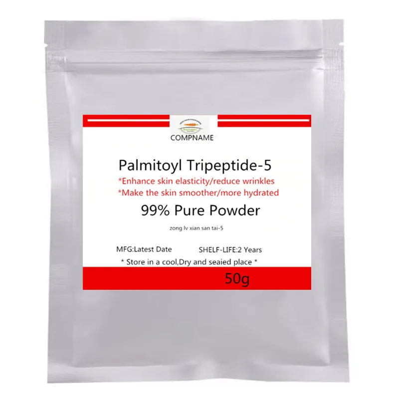 Hot Sell 50g-1000g Palmitoyl Tripeptide-5 Enhance skin elasticity/reduce wrinkles ,High quality, free shipping