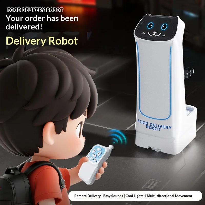 

A good toy delivery remote control robot for interacting with children, a remote control car that senses transportable items