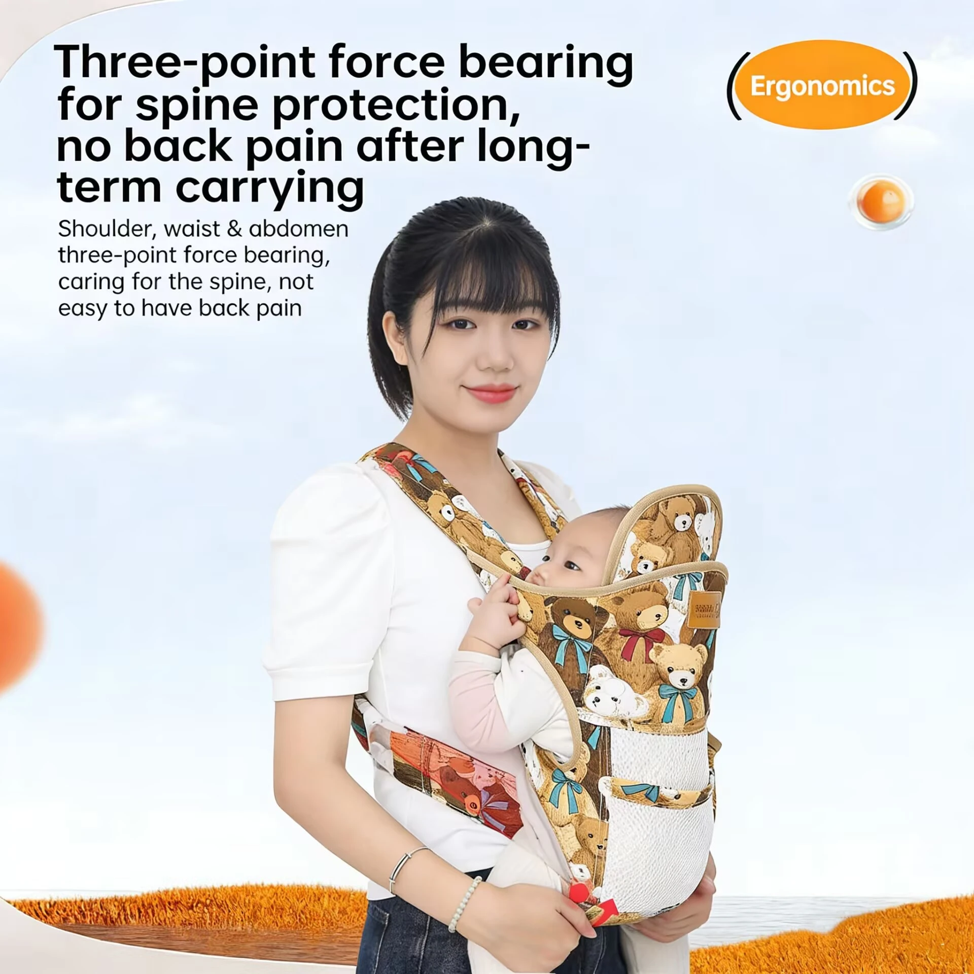 Baby Waist Outdoor Travel Holding Stool Four Seasons Multi-functional Infant Toddler Carrier Strap Front Back Universal Go Out