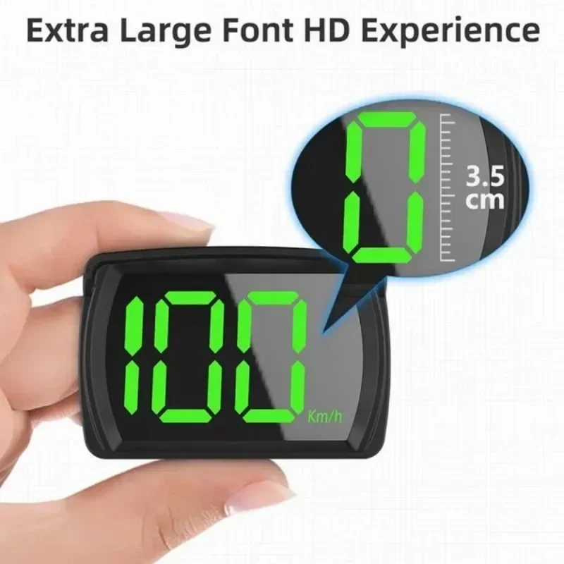 Tampilan HUD Digital Mobil, Speedometer 2.8 "KM/H ,MP/H dengan Chipset GPS untuk Kendaraan Truk Sepeda Motor Mobil