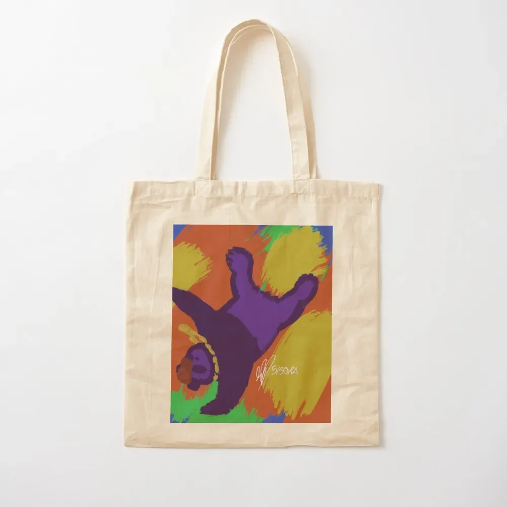 

Breakdancing Purple Panda Tote Bag tote men's Women's bags Customizable