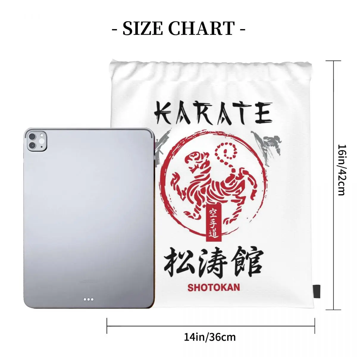 Karate Backpacks Casual Portable Drawstring Bags Sundries Bag Book Bags For Man Woman Students