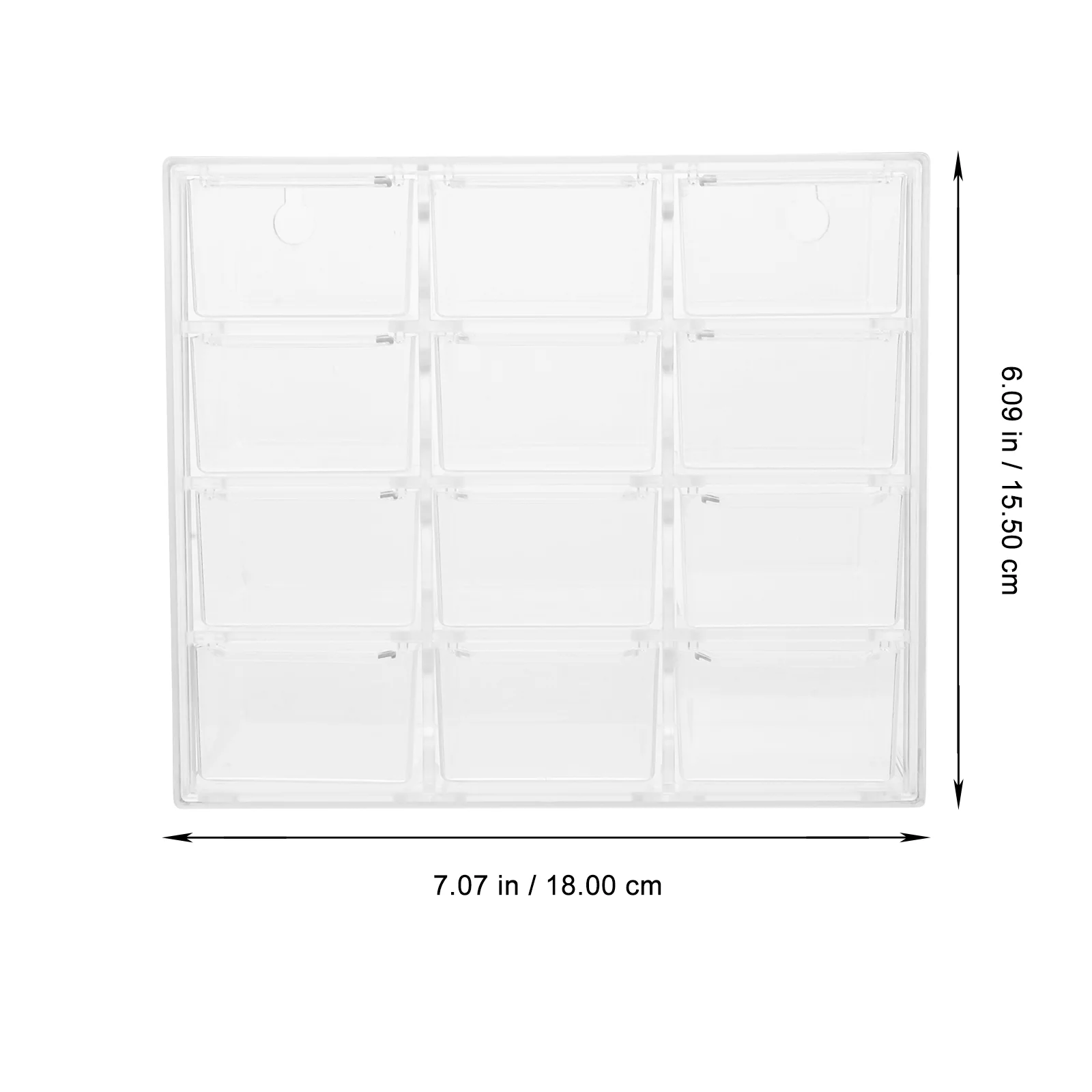 Boîte de rangement transparente, armoire de bureau, conteneur domestique, trousse de maquillage de bureau