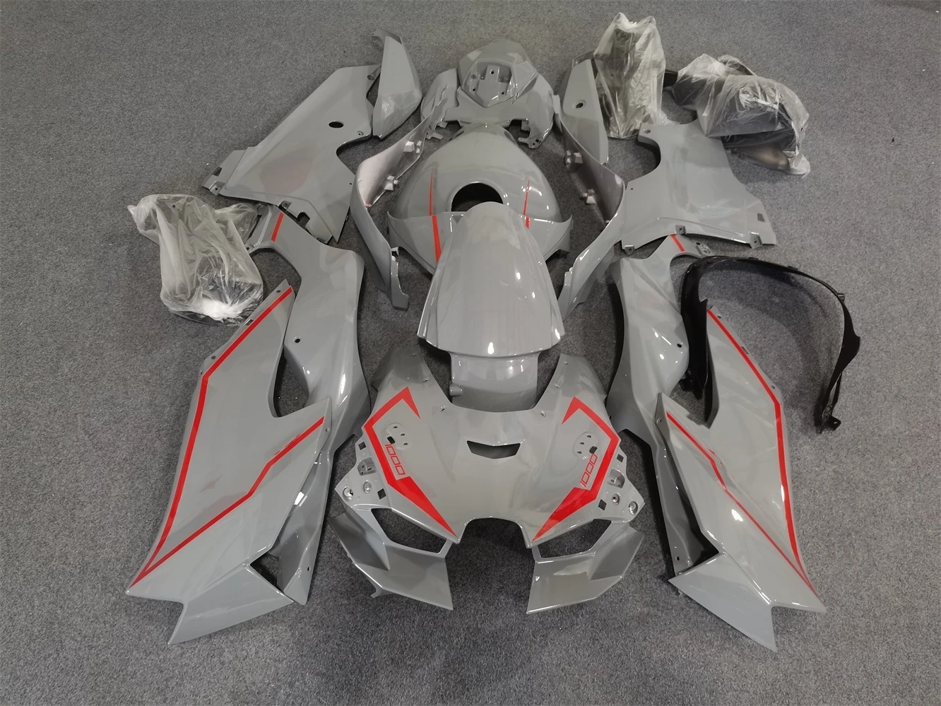 

Комплект обтекателя мотоцикла подходит для ZX-10R 2022 2023 2024 2025-10R 22 23 24 25 обтекатель кузова серо-красный мотоцикл housi