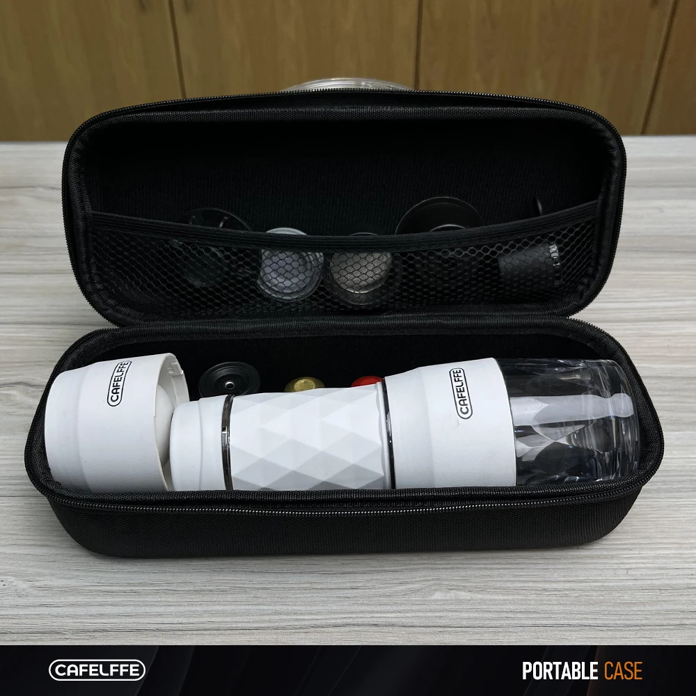 Cafelffe ماكينة القهوة المحمولة حقيبة سفر في الهواء الطلق مزيج هدية إعطاء التخييم المشي لمسافات طويلة إيفا حقيبة حمل حقيبة التخزين