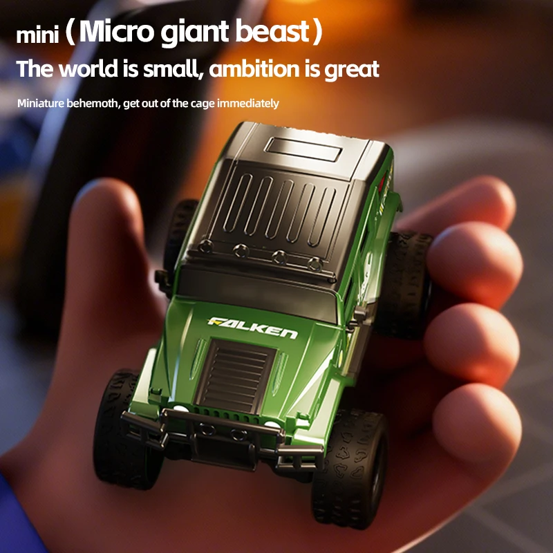 

Новинка 2026 года: Радиоуправляемый внедорожный монстр-трак 4WD в масштабе 1:64, миниатюрная настольная игрушка для детей и взрослых