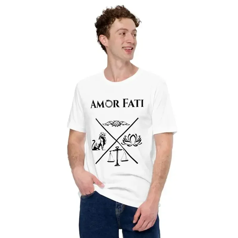 t shirt with Latin Phrase Amor Fati