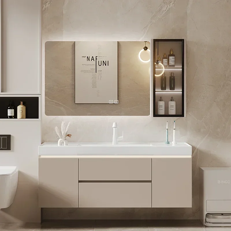 

Italian Design Bathroom Cabinets Shelves with Mirror Drawers Open Bathroom Cabinets Storage Vanity Home Furniture Gabinetti LLBC