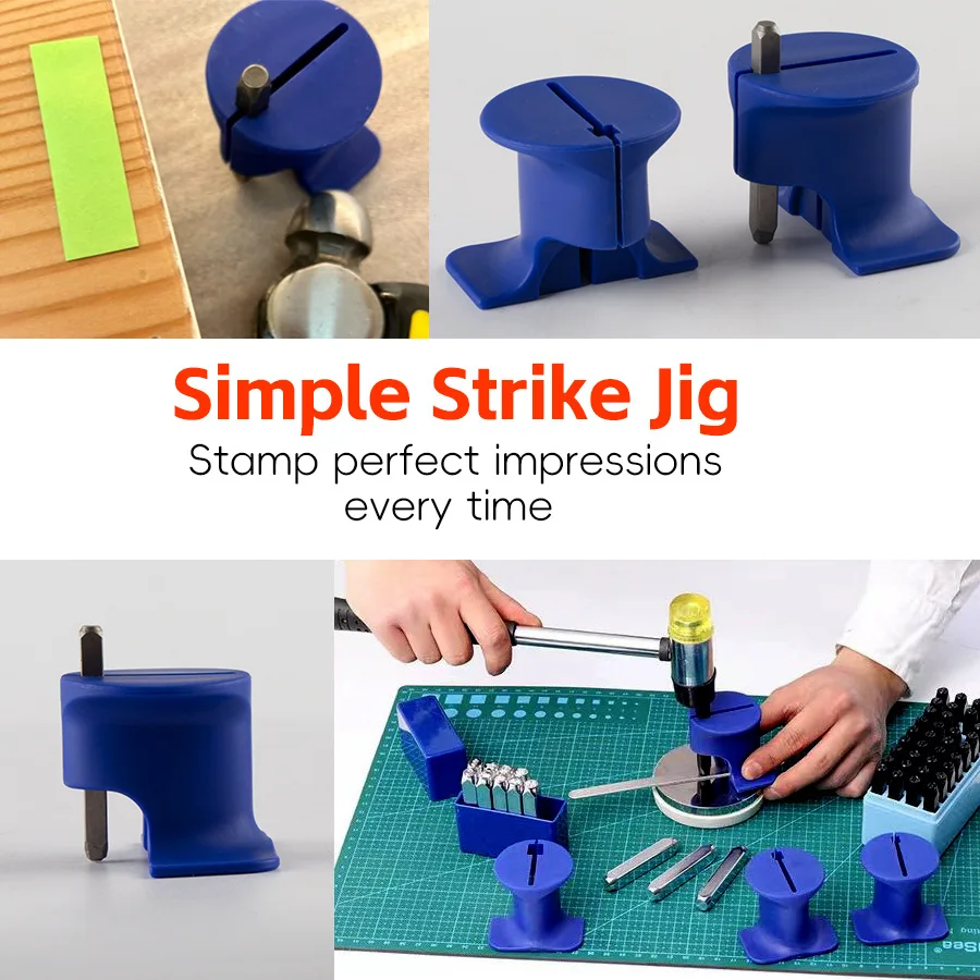 Metal Stamping Fixture Strike Jig Handguard DIY for Steel Bench Block Hand Stamping