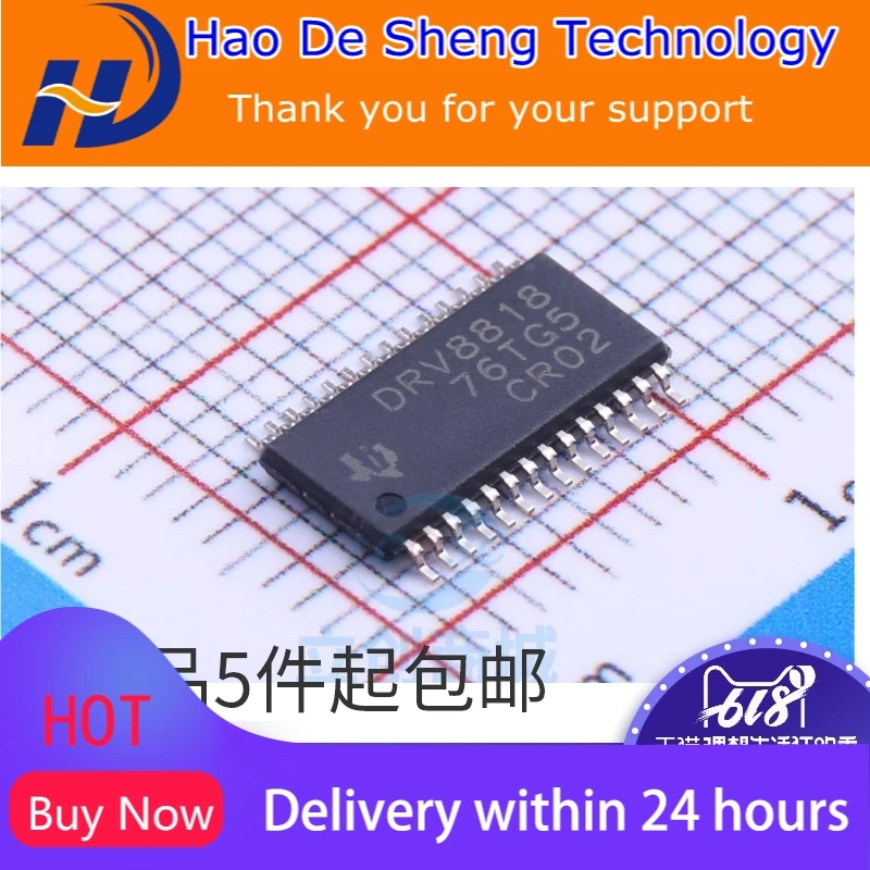 10PCS/LOT  DRV8818PWPR HTSSOP-28 8V-35V  IC  New Original in Stock