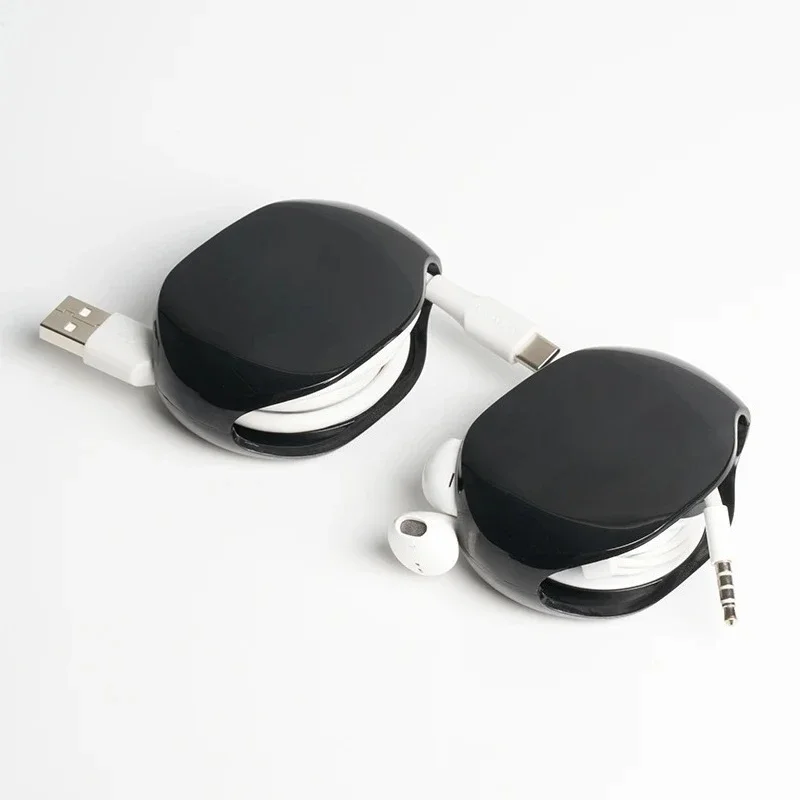 2/5Pcs Automatic Cable Winder Organizer Holder for Headphone USB Cords, Retractable Data Line Storage Clip for Phone Charging