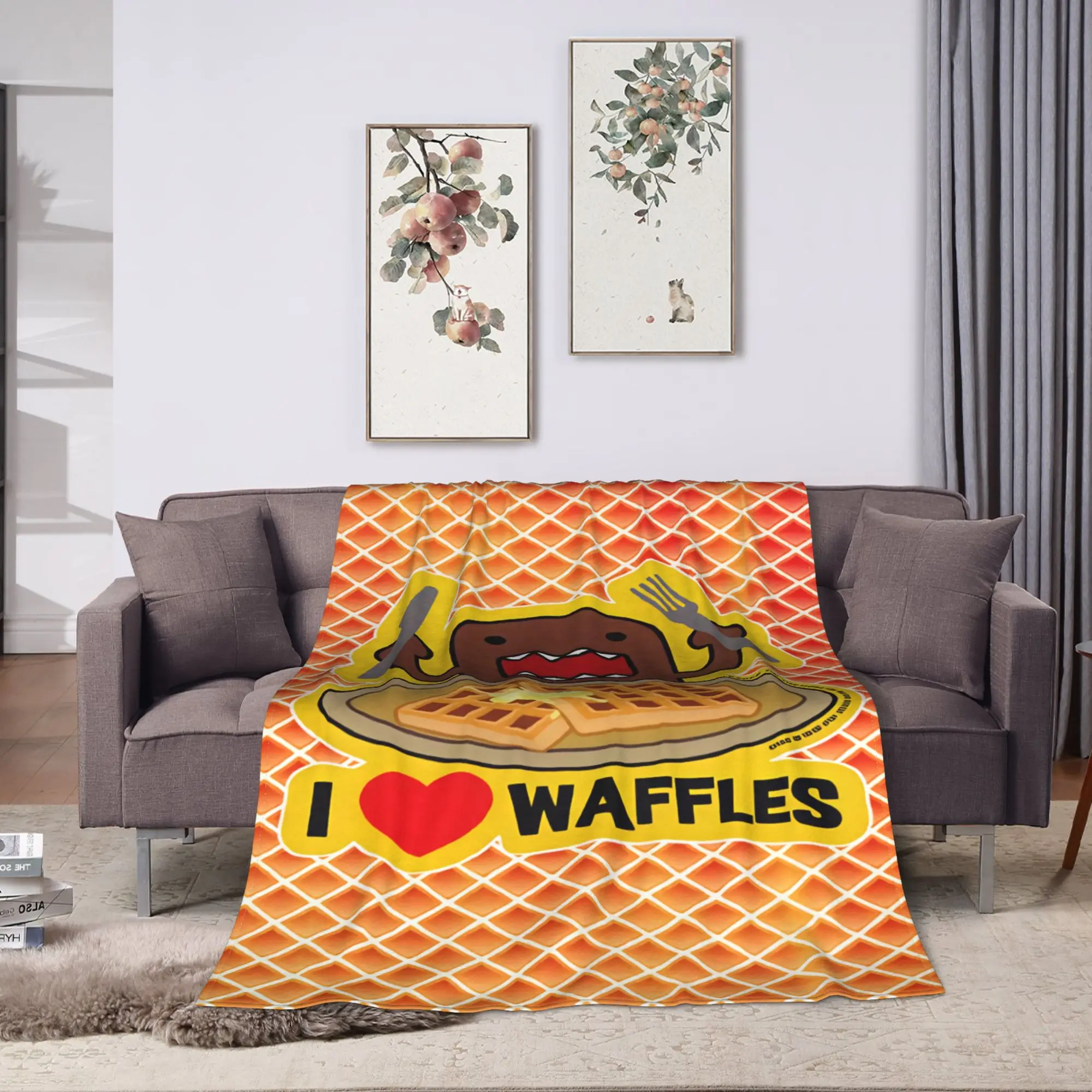 Domo Kun  Blanket Quality Warm Soft  Bedding Throws Autumn Picnic Bedroom Aesthetic Bedspread