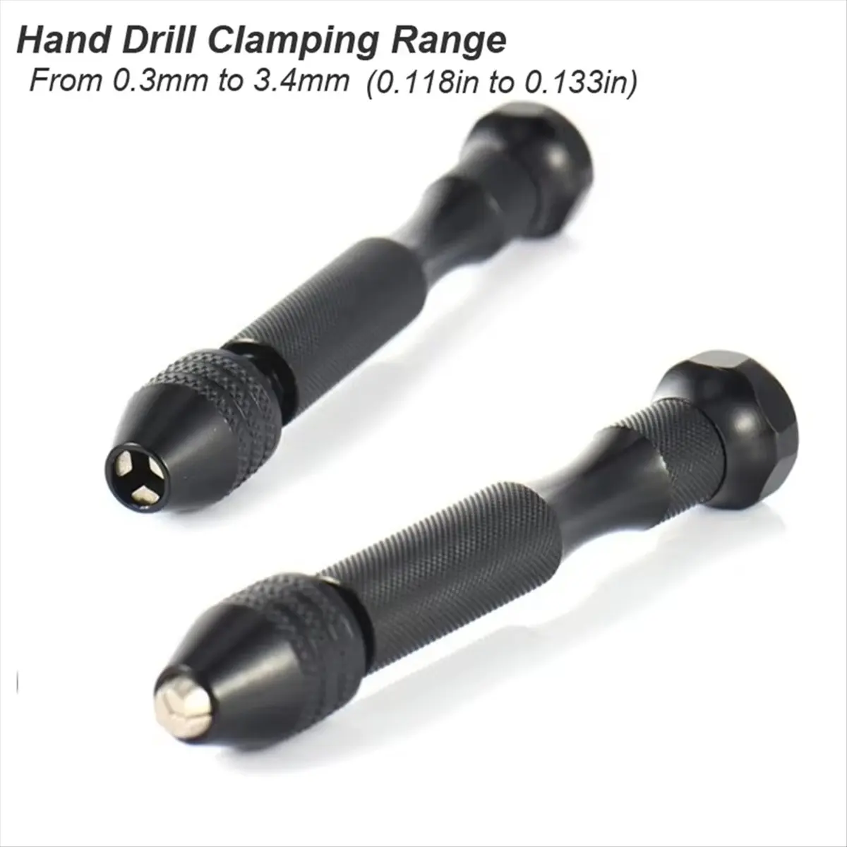 STOCK-Mini Pin Vise Hand Drill Twist Bit PCB Set Rotary Tool for DIY Craft Carving Resin Polymer Clay Jewelry Making