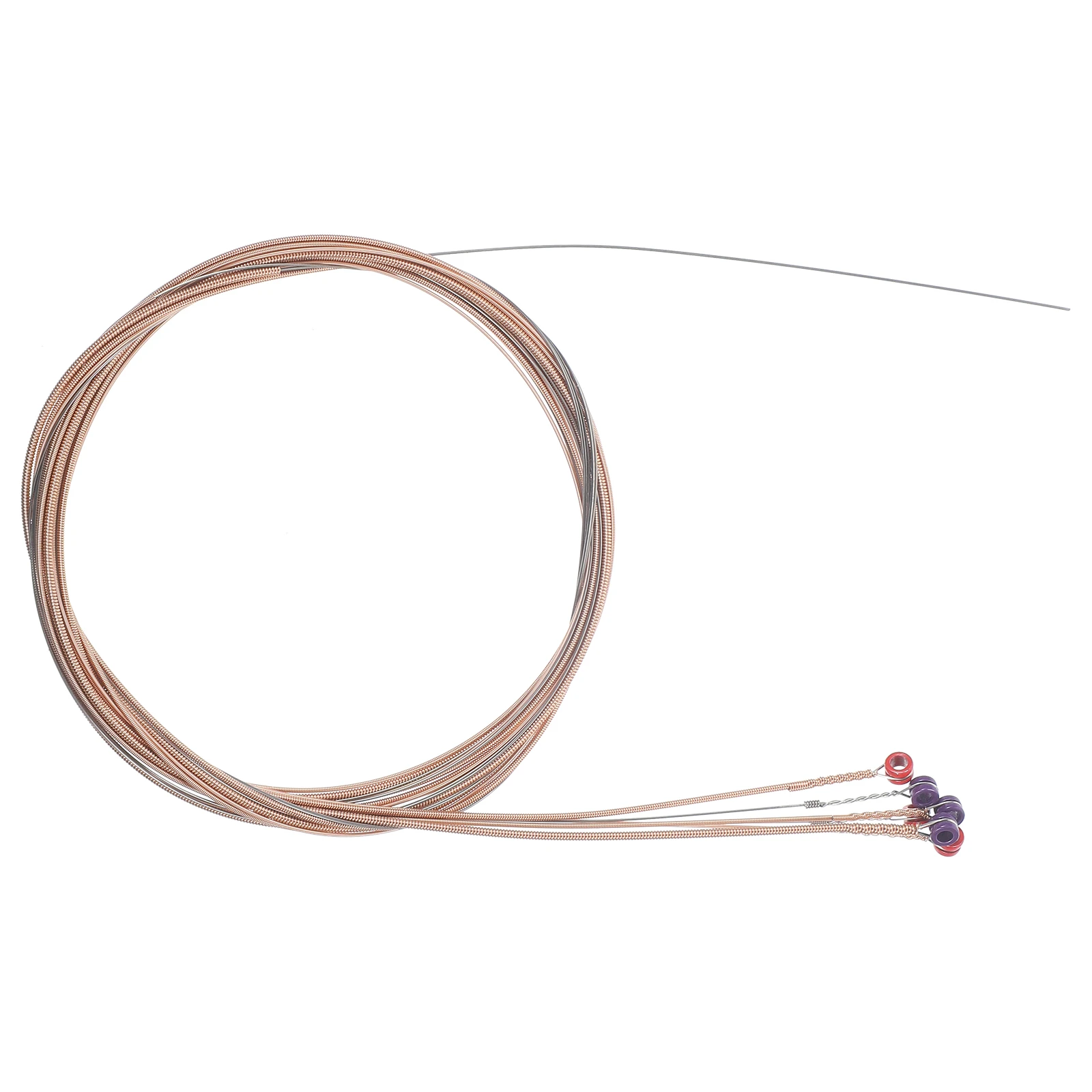 

6 Pcs Folk Guitar Accessories Strings Set Phosphor Bronze Coating Durable Acoustic String Replacement Parts Supplies