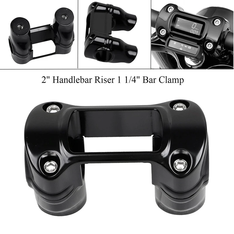 2inch Handlebar Riser 1 1/4inch Bar Clamp for 883 1200 Softail Dyna