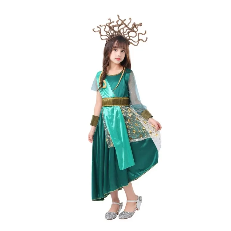 

Kids Gorgon Costume Halloween Greek Mythology Cosplay