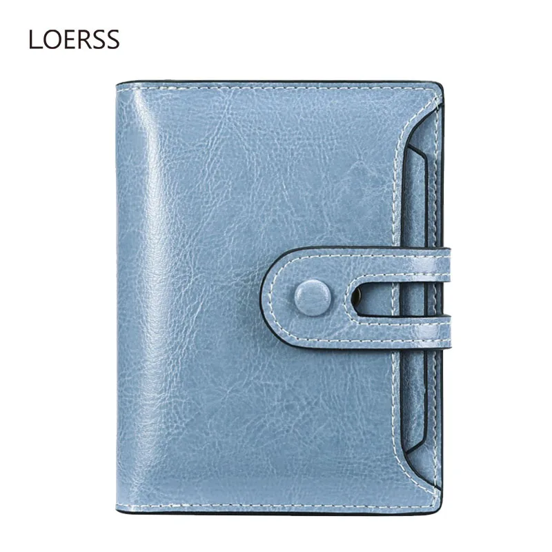 

LOERSS Advanced Women Wallets Luxury Genuine Leather Pocket Purses With Zipper Simple Soft Ladies Mini Wallets 2023 New Design