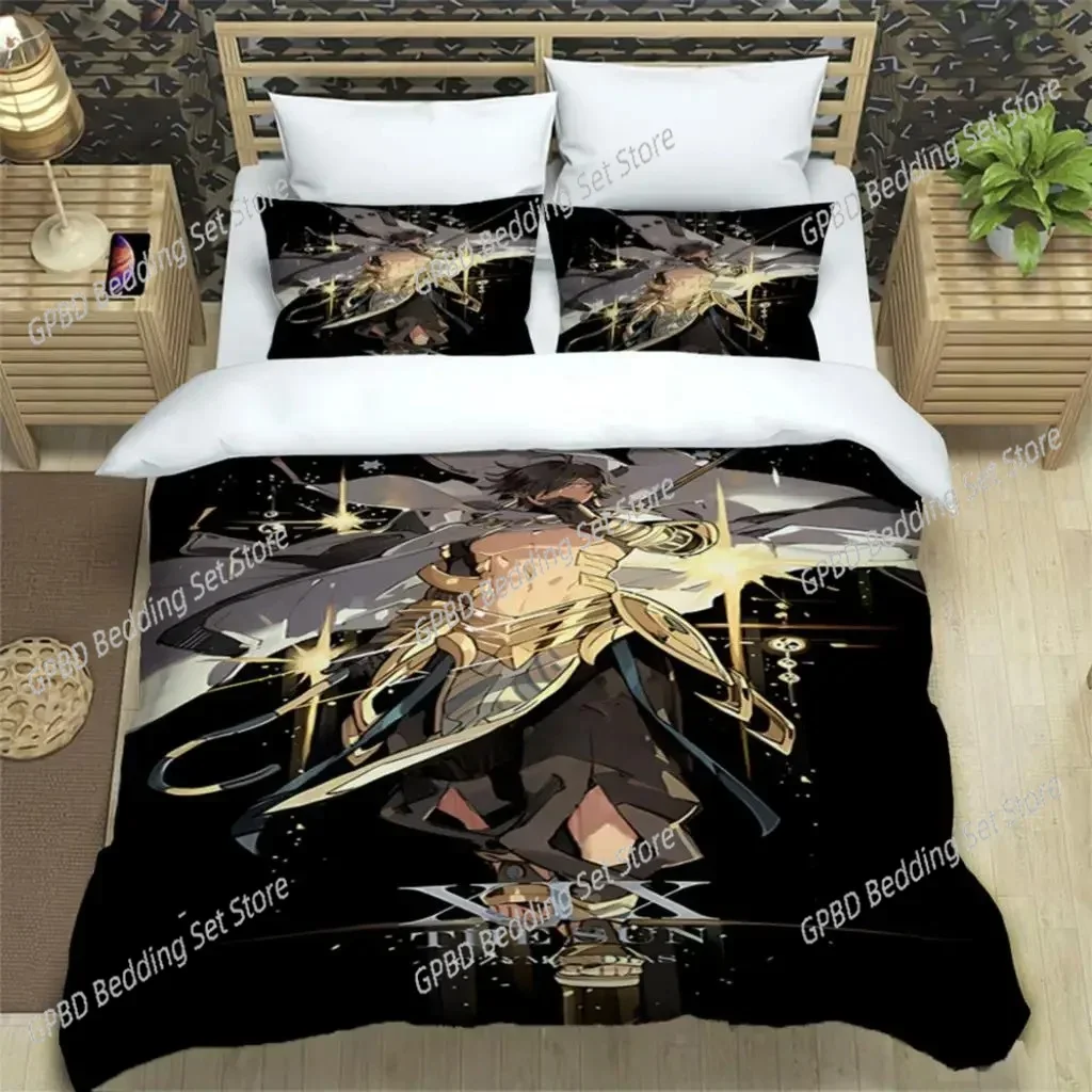 

Genshin Impact Print Bedding Set Single Twin Double Queen King Cal King Size Bed Linen Set