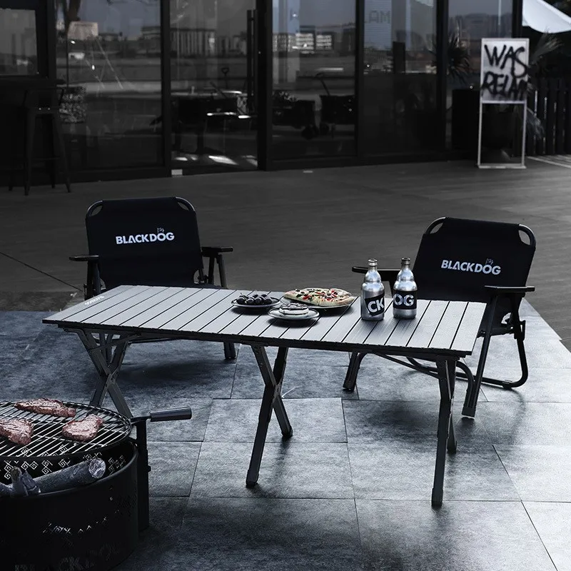 

Blackdog Outdoor Lightweight Portable Blackened Aluminium Omelette Table Accompanies You Outdoors from City to Nature