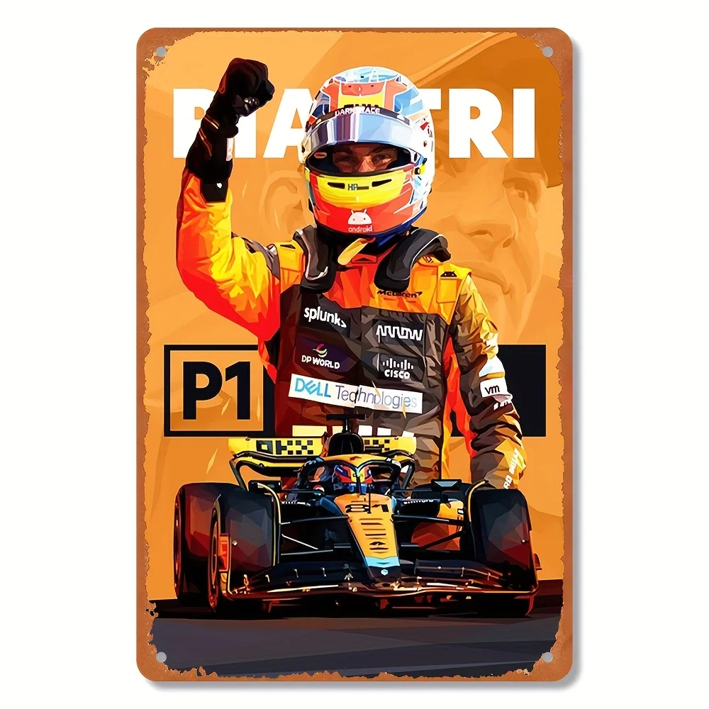 [Vintage Poster] Vintage Metal Oscar Piastri Low Poly Poster |  perfect home decoration, party supplies, sports and social place