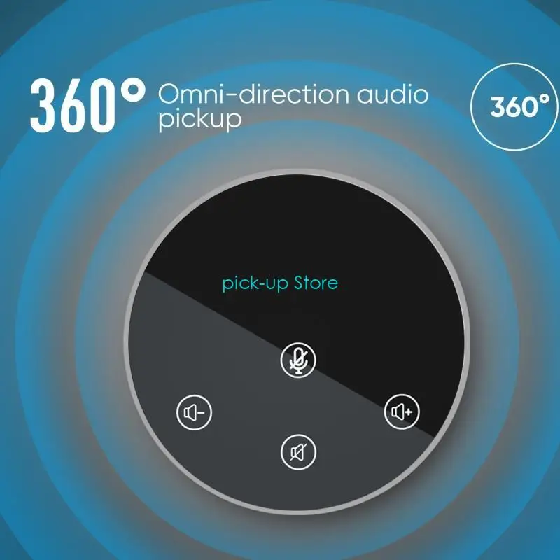 

Q5WA USB -громкоговоритель с микрофоном с шумоподавлением Microphone 360 ° Omnidirectional PC Mic