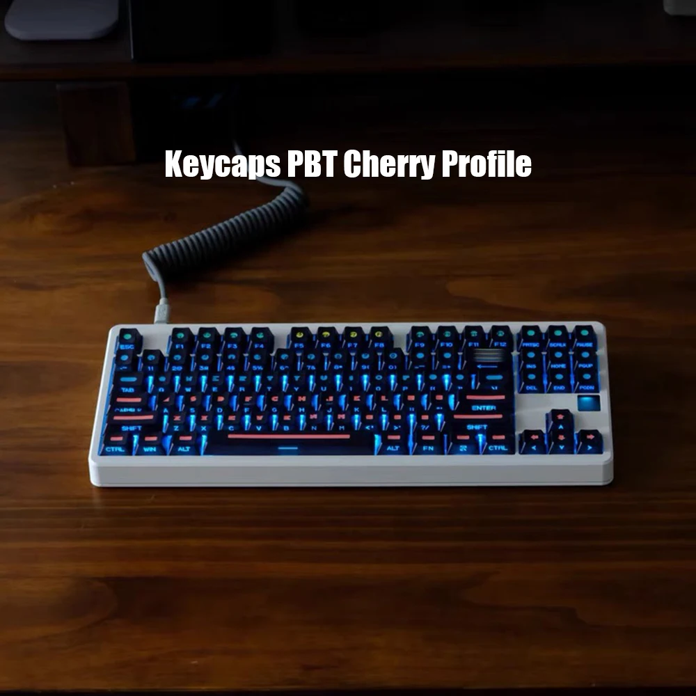Side light Keycaps PBT Cherry Profile Dye Sublimation Key caps for Fits MX Switch wooting Mechanical Keyboard