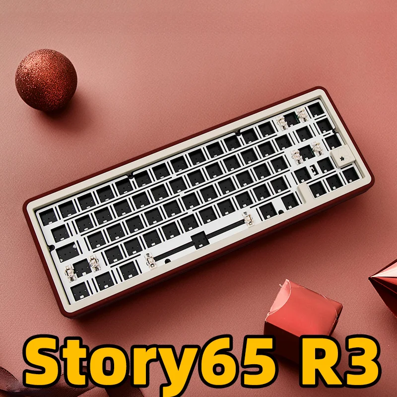 ECHOME Story65R3 Aluminum Mechanical Keyboard Kit Wireless Tri-mode Gasket Hot-Swap RGB CNC Custom 65% Gaming Keyboard for PC