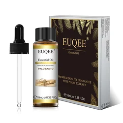 EUQEE-aceite esencial de planta Palo Santo con cuentagotas, 10ml, azul, Tansy, cardamomo, hinojo, lavanda, vainilla, para difusor