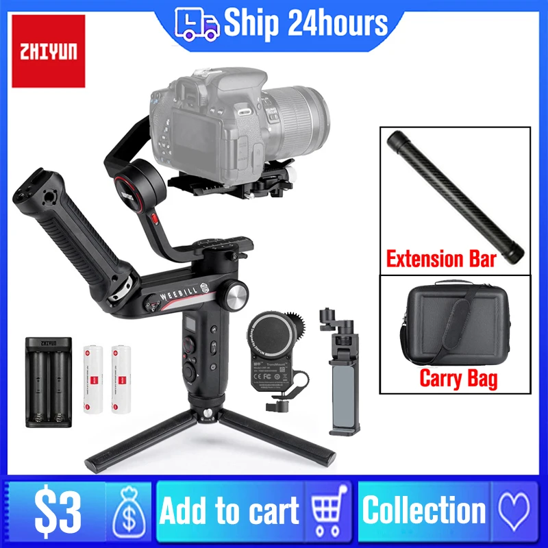 

Zhiyun Weebill S 3-Axis Handheld Gimbal Camera Stabilizer for Mirrorless/DSLR Camera Canon Sony A7 III A6000 Nikon Panasonic GH5