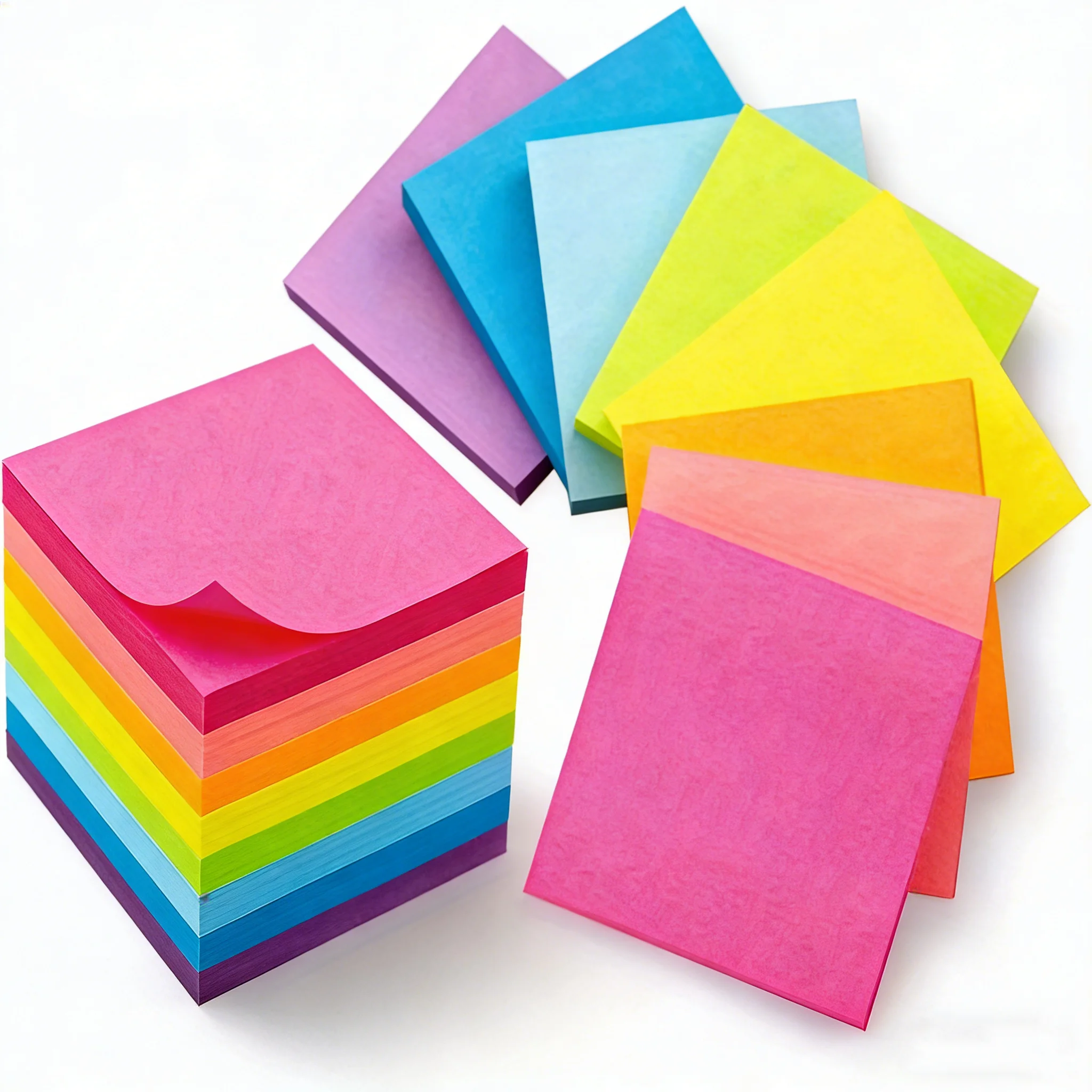 

300 шт. цветных флуоресцентных деревянных стикеров-закладок — подходят для выделения текста, ключевой информации, для офисных задач и изучения английских слов